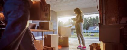 Couple Sorting Out Their Garage Space
