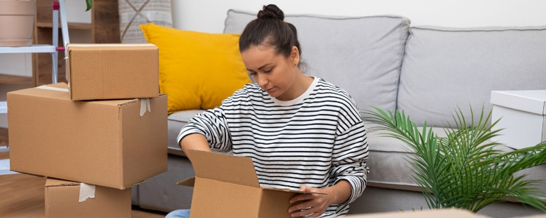 Woman applying best personal storage practices