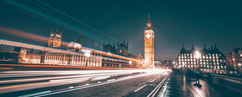 London at night