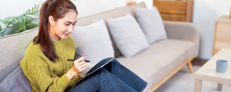woman-looking-at-her-decluttering-checklist
