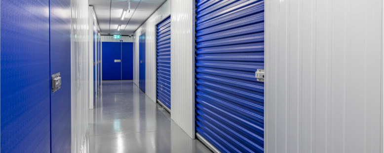 The interior of Storage King Bath showing secure storage spaces