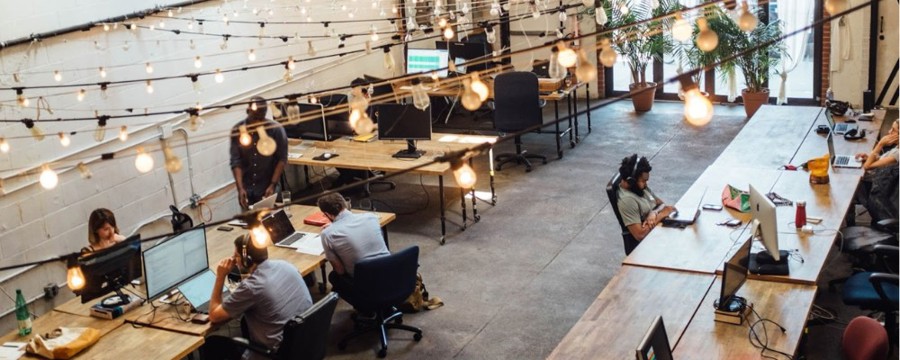 minimalist coworking space
